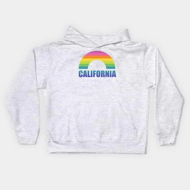 California Rainbow Kids Hoodie by Dale Preston Design